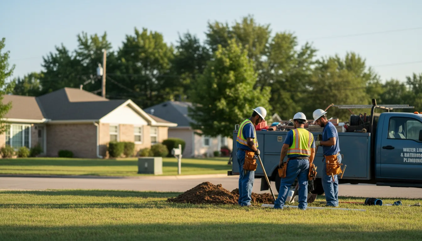 Residential water line and bathroom plumbing service in Alexandria, LA